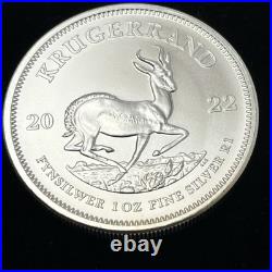 2022 South Africa Silver Krugerrand Coin (1) oz. 999 Fine Silver Exact Coin
