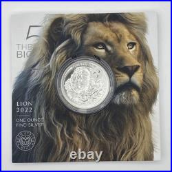 2022 South Africa the Big Five Lion 1oz Silver Coin Limited Edition 15k Only