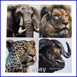 2022 South African Mint 1 Ounce Silver Big 5 Black & White Rhino. 999 Fine 1 oz