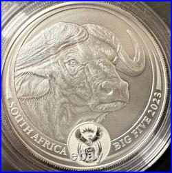 2023 Big Five Series II South Africa Buffalo 1oz Silver Coin Bu Coa Ogp