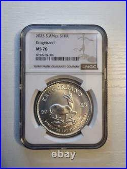 2023 S. Africa S1KR 1oz Krugerrand Silver Coin NGC MS70