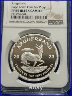 2023 Silver Krugerrand Cape Town Coin Fair PF69 UC NGC with OGP & COA