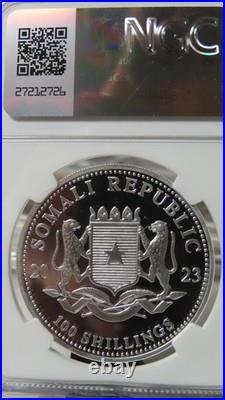 2023 Somalia 1 oz. 9999 Silver African Wildlife Leopard MS 69 Early Releases
