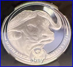 2023 South Africa 1-Oz Silver Big 5 Series lll Buffalo PROOF NGC MS70