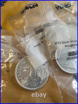 2023 South Africa 1 oz Silver Krugerrand BU (Lot of 5) SIlver New high sold out