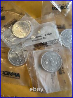 2023 South Africa 1 oz Silver Krugerrand BU (Lot of 5) SIlver New high sold out
