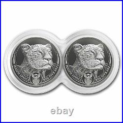 2023 South Africa 2-Coin Silver Big Five Leopard Proof Set