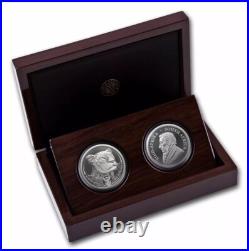 2023 South Africa 2-Coin Silver Krugerrand & Leopard Proof Set