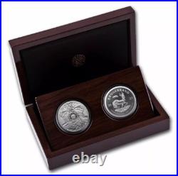 2023 South Africa 2-Coin Silver Krugerrand & Leopard Proof Set