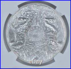 2023 South Africa 5 Rand Silver Big 5 Series II Leopard 1 Oz MS70 NGC