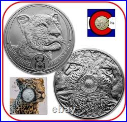2023 South Africa Big Five (5) Leopard 1 oz BU Silver Coin - in blister pack