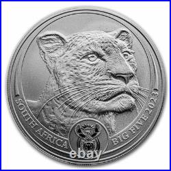 2023 South Africa Big Five (5) Leopard 1 oz BU Silver Coin - in blister pack
