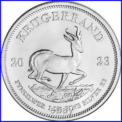 2023 South Africa Silver Krugerrand 1 oz 1 Rand BU Five 5 Coins