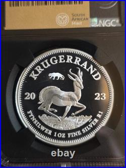 2023 South Africa Silver Krugerrand Proof Leopard Privy FDOI PF70