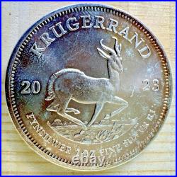 2023 South Africa Silver Krugerrand R1 1 oz BU. Natural Toning