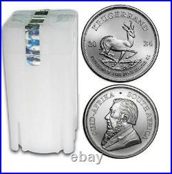 2024 1 Oz South African Silver Krugerrand Coin. 999 BU (Lot of 100) Ships Fast