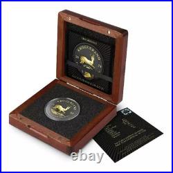 2024 1oz South Africa Krugerrand Black Platinum with 24k Gilding. 999 Silver Coi