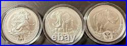 2024-2025 BIG FIVE SERIES lll SOUTH AFRICA 1OZ SILVER COIN SET BU with COA