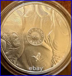 2024-2025 BIG FIVE SERIES lll SOUTH AFRICA 1OZ SILVER COIN SET BU with COA
