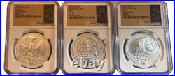 2024-2025 S. AFRICA BIG 5 Series lll Silver Coin Set NGC MS70 First Releases