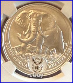 2024-2025 S. AFRICA BIG 5 Series lll Silver Coin Set NGC MS70 First Releases