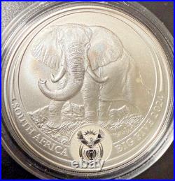 2024 BIG FIVE SERIES lll SOUTH AFRICA Elephant 1OZ SILVER COIN SET BU with COA