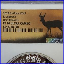2024 Krugerrand 2 oz Silver NGC PF70 ULTRA Cameo South Africa S2KR First Release