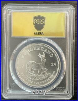 2024 PCGS ULTRA GOLD MS70 SOUTH AFRICA 1 oz Silver Krugerrand 1 Rand