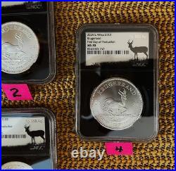 2024 S. Africa S1kr Silver Krugerrand Ngc Ms70 Pdp, 1 Gm Special Silver Label