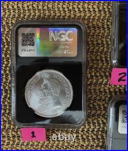 2024 S. Africa S1kr Silver Krugerrand Ngc Ms70 Pdp, 1 Gm Special Silver Label