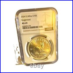2024 South Africa 1 Krugerrand 0.999 Silver NGC MS69 KM#278 Krugerrand