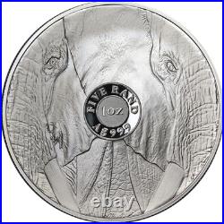 2024 South Africa 1 Ounce Silver 5 Rand Big 5 Series III Elephant Proof STOCK