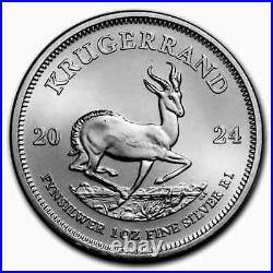 2024 South Africa 1 oz 999 Fine Silver Krugerrand Coin BU