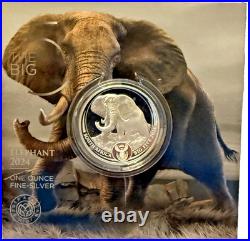 2024 South Africa Big 5 III Elephant 1oz. 999 Fine Silver