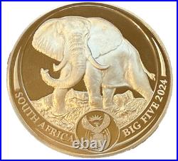 2024 South Africa Big 5 III Elephant 1oz. 999 Fine Silver