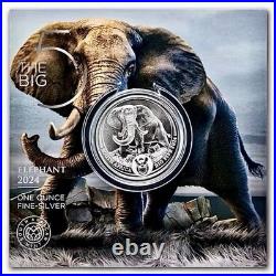 2024 South Africa Big 5 III Elephant 1oz. 999 Fine Silver Sealed In OGH