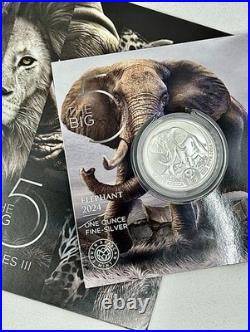 2024 South Africa Big 5 III Elephant 1oz. 999 Fine Silver Sealed In OGH