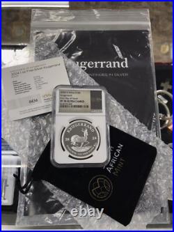 2024 South Africa Krugerrand 1 oz Silver NGC PF70 Ultra Cameo 1st Day of Issue