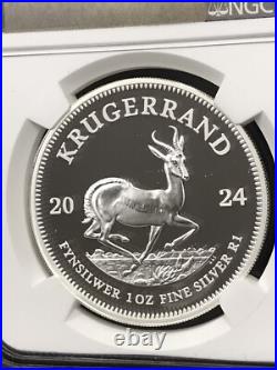 2024 South Africa Krugerrand 1 oz Silver NGC PF70 Ultra Cameo 1st Day of Issue