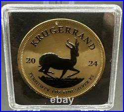 2024 South Africa Krugerrand Black Platinum & 24K Gold 1 oz Silver Coin 044/500