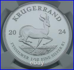 2024 South Africa Krugerrand Proof 1 oz Silver NGC PF 70 Ultra Cameo FDOI