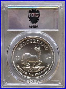 2024 South Africa Silver Krugerrand 1oz ULTRA BREAKS PCGS MS70 INFINITY Label