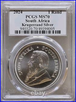 2024 South Africa Silver Krugerrand 1oz ULTRA BREAKS PCGS MS70 INFINITY Label