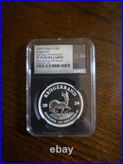 2024 South Africa Silver Krugerrand Proof FDP PF70 One Of First 300 Struck