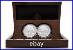 2024 South Africa Silver Proof 1 oz Two Coins Set Big 5 Series III Elephant
