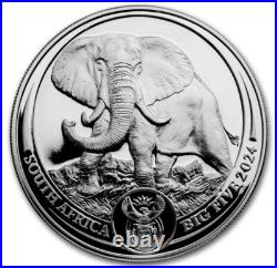 2024 South Africa Silver Proof 1 oz Two Coins Set Big 5 Series III Elephant