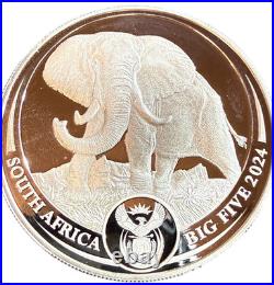 2024 THE BIG FIVE ELEPHANT 1oz SILVER SOUTH AFRICA NGC MS70 First Releases