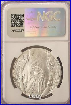 2024 THE BIG FIVE ELEPHANT SERIES III 1oz SILVER SOUTH AFRICA 5 RAND NGC MS70