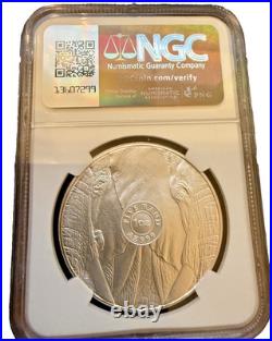 2024 THE BIG FIVE ELEPHANT SERIES III 1oz SILVER SOUTH AFRICA 5 RAND NGC MS70