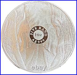 2024 THE BIG FIVE ELEPHANT SERIES III 1oz SILVER SOUTH AFRICA 5 RAND NGC MS70